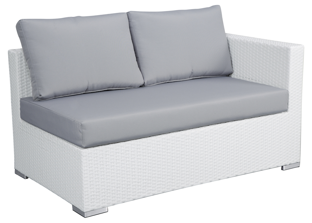 Outdoor Wicker Modular Sectional Sofa Set - White Wicker