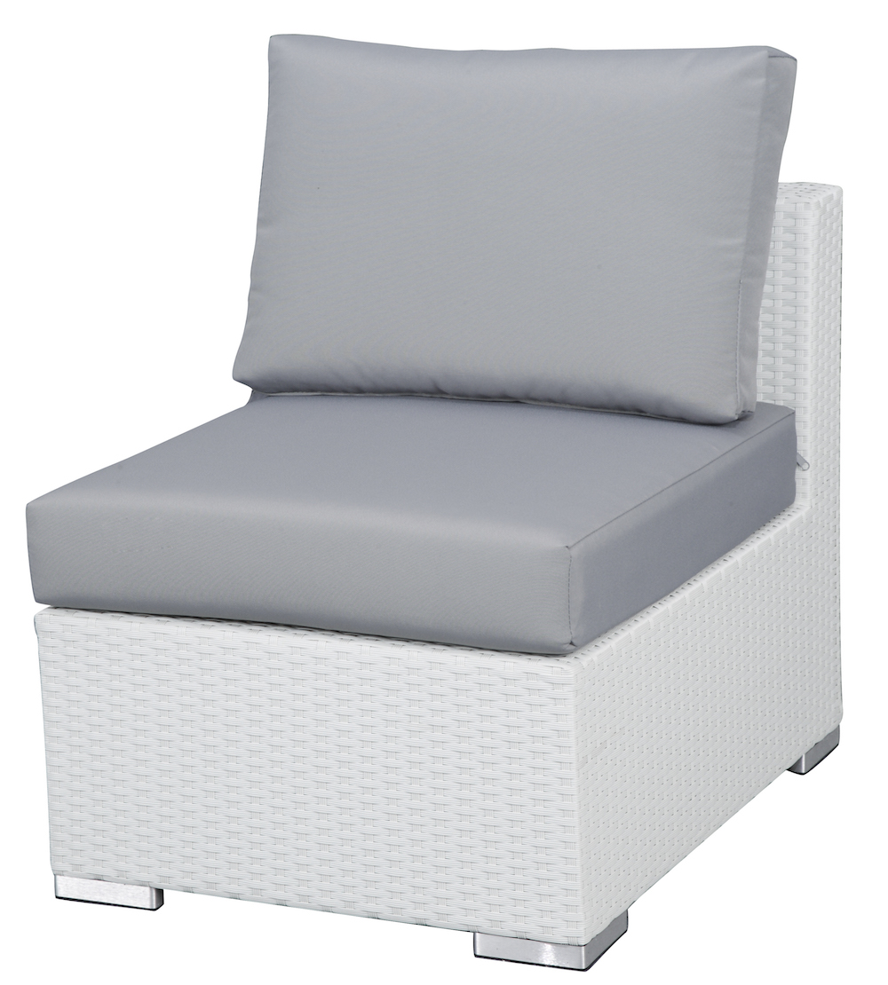 Outdoor Wicker Modular Sectional Sofa Set - White Wicker