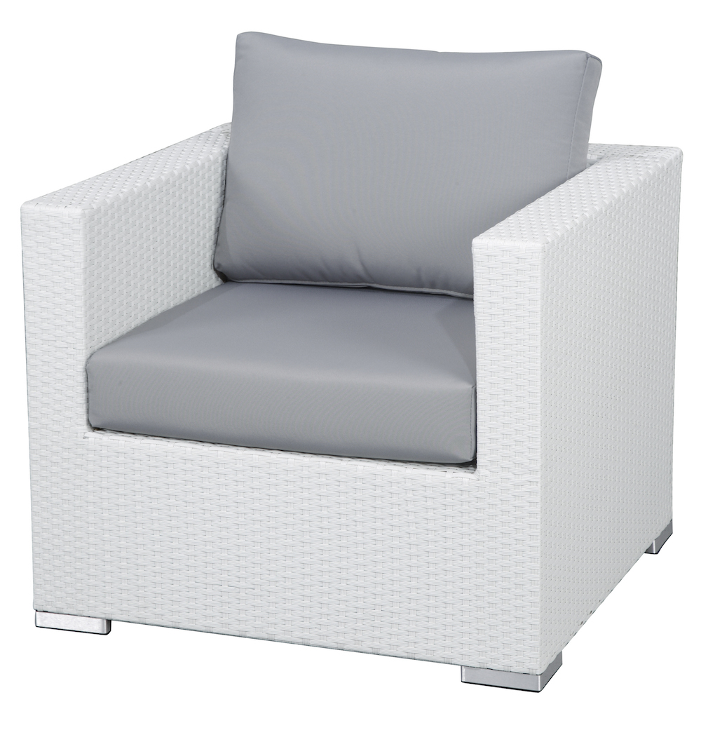 Outdoor Wicker Modular Sectional Sofa Set - White Wicker